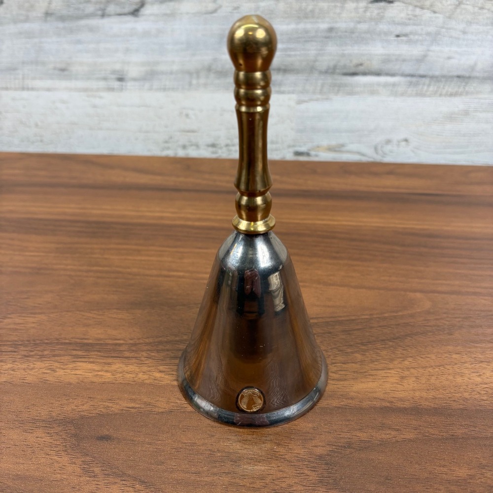 Saint-Gaudens Coin International Silver Co Hand Made Silver Plate Dinner Bell 6"